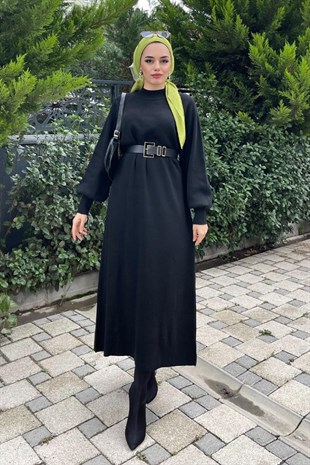 İnna Triko Elbise-SİYAH, Fiyatları 