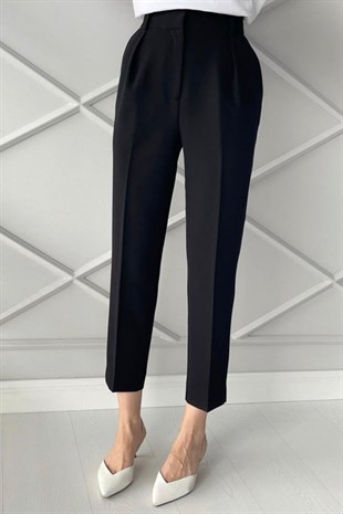 Kalem Kumaş Pantolon-SİYAH, Fiyatları Yırtmaç Detay Krep Pantolon-BEYAZ – Haza Moda | Tesettür Giyim 