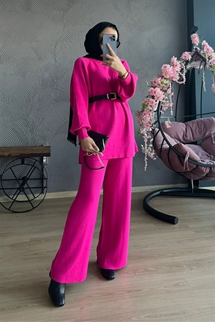 Rüya Triko Takım-PEMBE, Fiyatları Rüya Triko Takım-PEMBE – Haza Moda | Tesettür Giyim